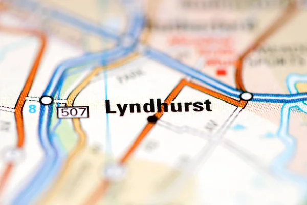 Lyndhurst Una Mappa Geografica Degli Stati Uniti — Foto Stock