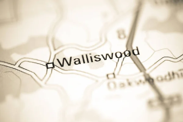 Walliswood Reino Unido Sobre Mapa Geografia — Fotografia de Stock