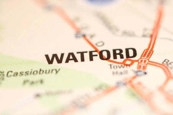 Watford Mapa Reino Unido —  Fotos de Stock