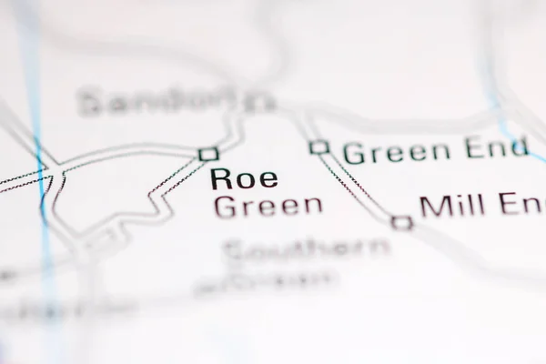 Roe Green Regno Unito Una Carta Geografica — Foto Stock