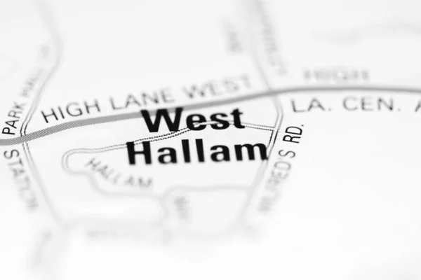 イギリスの地理地図上の西ハラム — ストック写真