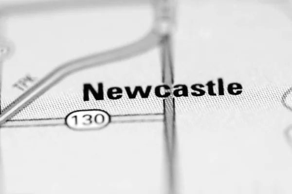 Newcastle Mapa Geográfico Dos Eua — Fotografia de Stock
