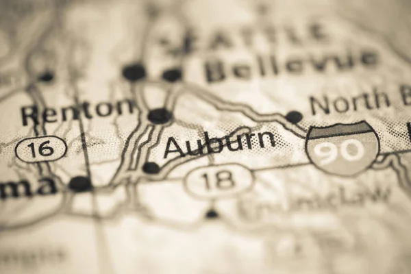 Auburn Een Geografische Kaart Van Verenigde Staten — Stockfoto