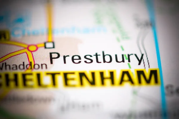 Prestbury Reino Unido Sobre Mapa Geografia — Fotografia de Stock