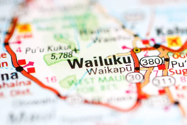 Wailuku Hawaii Usa Geography Map — Stock Photo, Image
