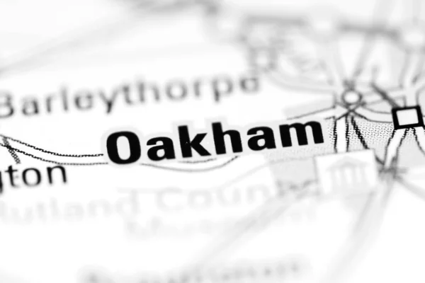 Oakham Una Mappa Geografica Del Regno Unito — Foto Stock