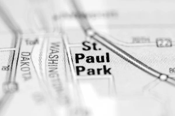 Paul Park Mapa Geográfico Estados Unidos — Foto de Stock