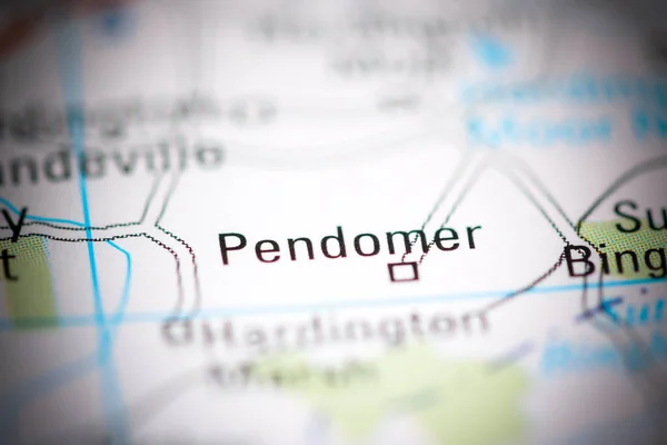 Pendomer Birleşik Krallık Coğrafya Haritasında — Stok fotoğraf