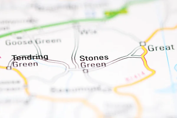 Stones Green on a geographical map of UK