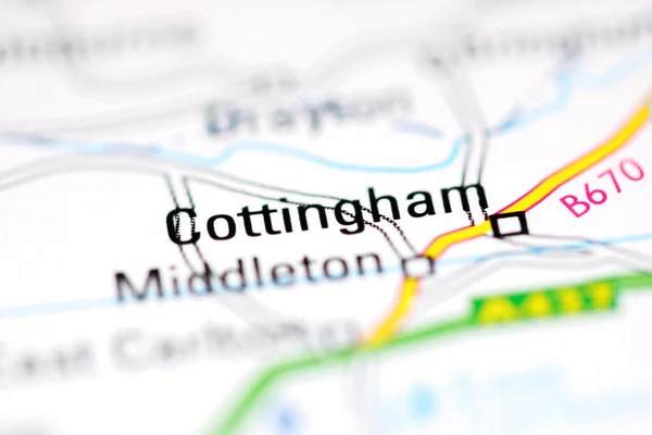 Cottingham Una Mappa Geografica Del Regno Unito — Foto Stock