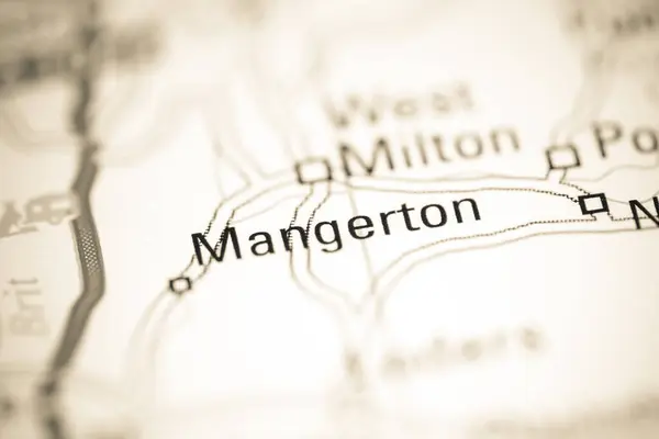 Мангертон Велика Британія Географічній Карті — стокове фото
