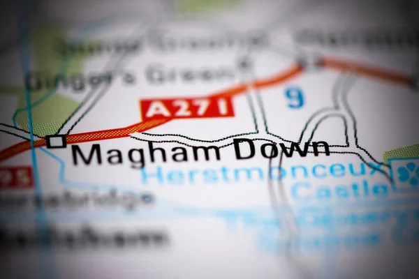 マガム ダウン 地理地図上のイギリス — ストック写真