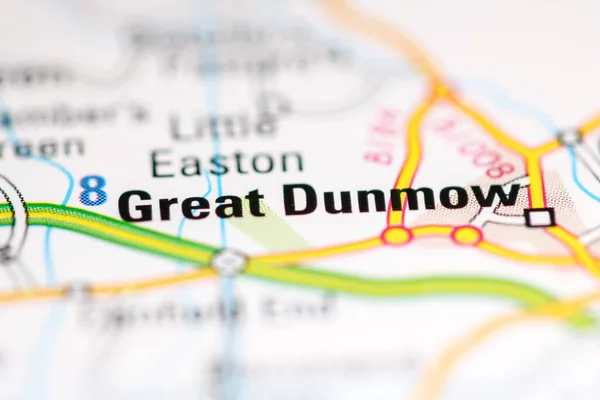 Μεγάλη Dunmow Ηνωμένο Βασίλειο Χάρτη Γεωγραφίας — Φωτογραφία Αρχείου
