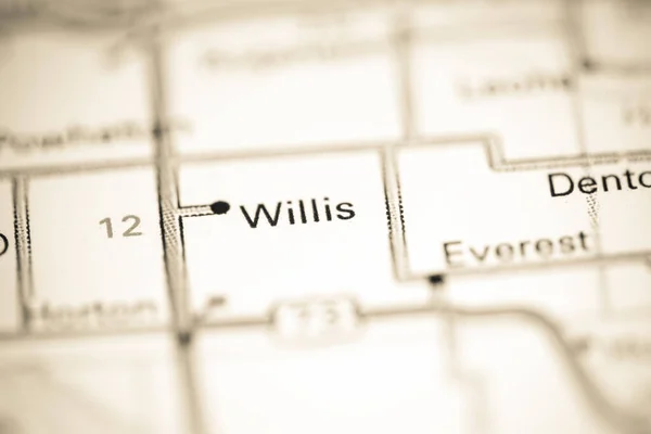 Willis Kansas Eeuu Mapa Geográfico — Foto de Stock