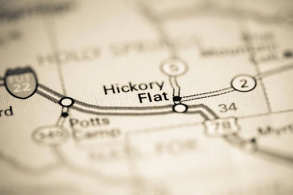 Hickory Flat Mississippi Eua Sobre Mapa Geografia — Fotografia de Stock