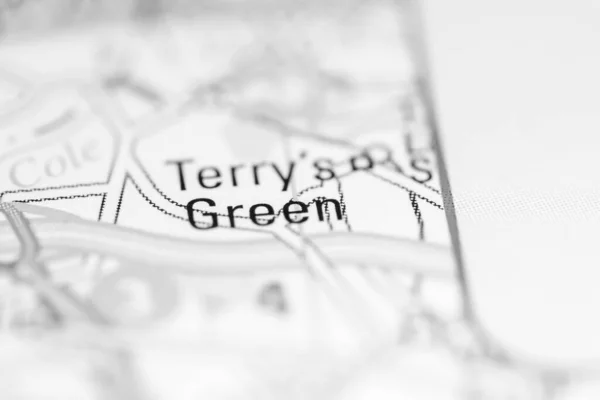 Terry Green Regno Unito Una Carta Geografica — Foto Stock