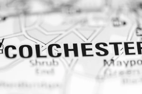 Met Colchester Verenigd Koninkrijk Aardrijkskundekaart — Stockfoto