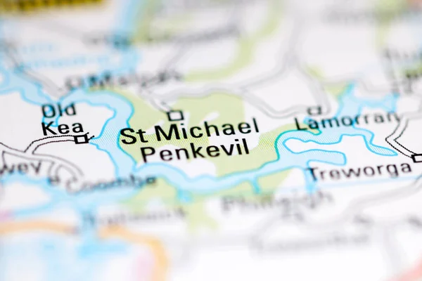 Michael Penkevil Reino Unido Sobre Mapa Geografia — Fotografia de Stock