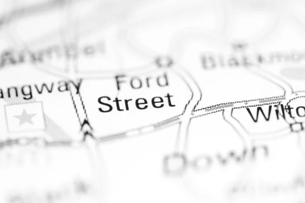 フォード通りだ 地理地図上のイギリス — ストック写真