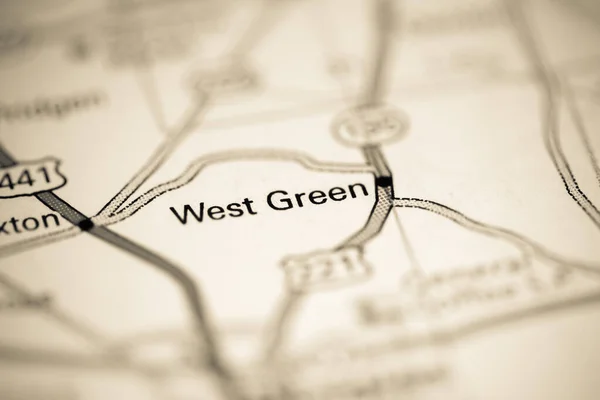 West Green Georgia Stati Uniti Una Mappa Geografica — Foto Stock