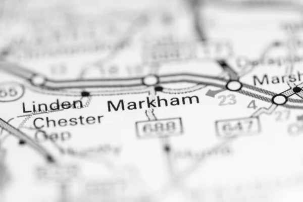 マーカム バージニア州 地理地図上のアメリカ — ストック写真
