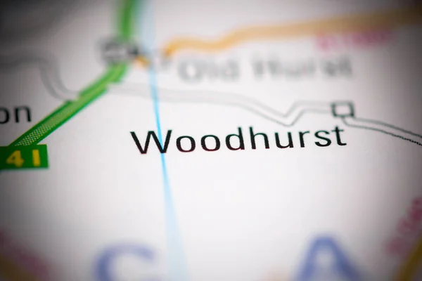 Woodhurst Reino Unido Sobre Mapa Geografia — Fotografia de Stock