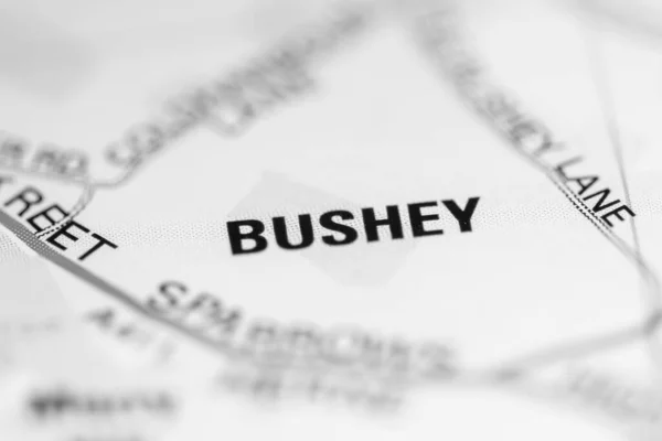 Bushey Mapa Reino Unido — Foto de Stock
