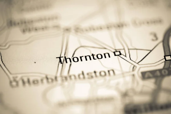 ソーントン 地理地図上のイギリス — ストック写真