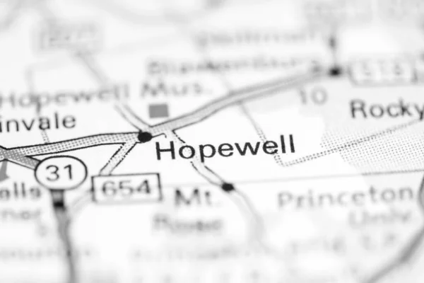 Hopewell Proszę New Jersey Stany Zjednoczone Mapie Geograficznej — Zdjęcie stockowe