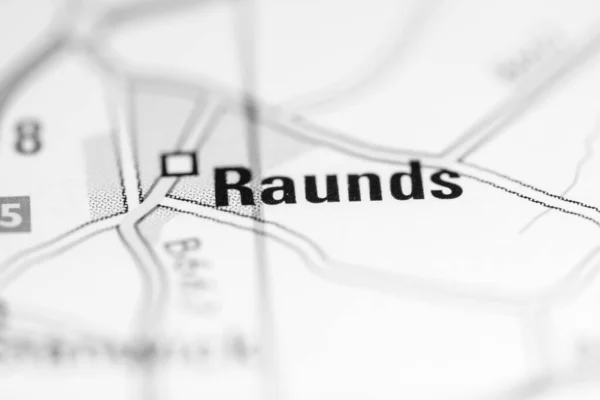 Ραούντς Ηνωμένο Βασίλειο Χάρτη Γεωγραφίας — Φωτογραφία Αρχείου