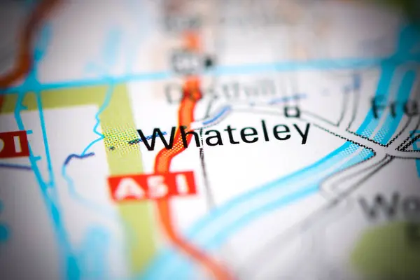 イギリスの地理地図上のウィーリー — ストック写真