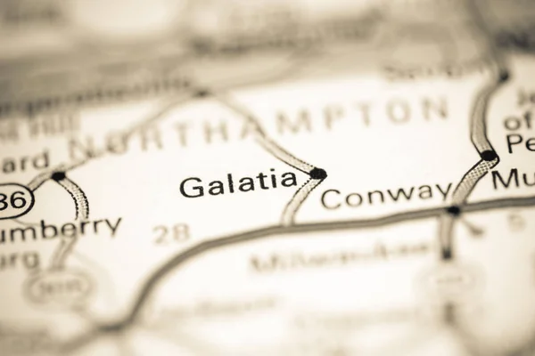 Галатія Північна Кароліна Сша Географічній Карті — стокове фото