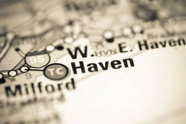 West Haven Connecticut Eua Sobre Mapa Geografia — Fotografia de Stock