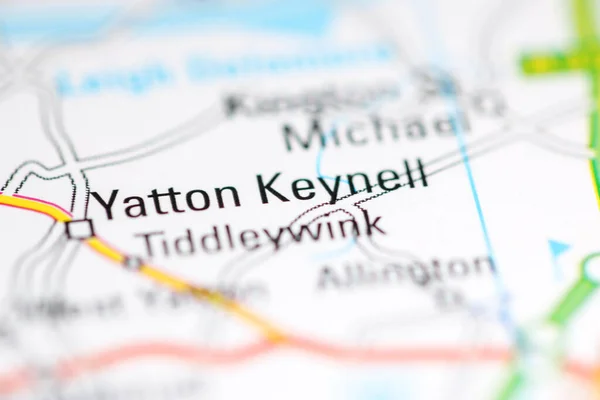 Яттон Кейніл Велика Британія Географічній Карті — стокове фото