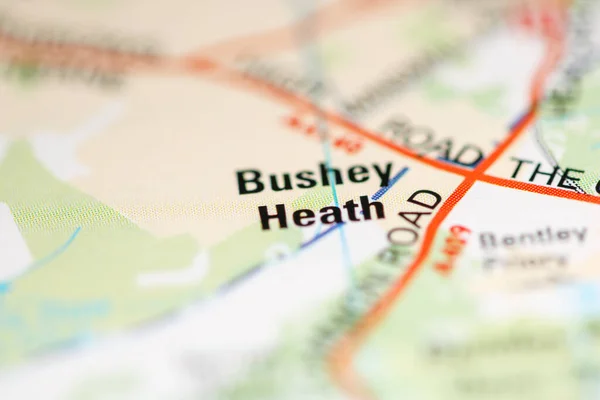 イギリスの地図上のブッシー ヒース — ストック写真