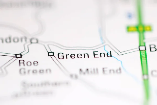 Green End Royaume Uni Sur Une Carte Géographique — Photo