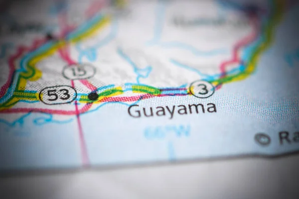 Guayama Mapa Geográfico Estados Unidos — Foto de Stock