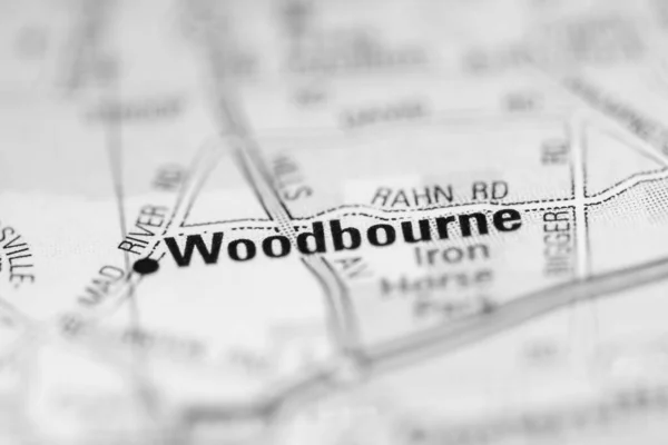 Woodbourne Mapa Dos Estados Unidos América — Fotografia de Stock