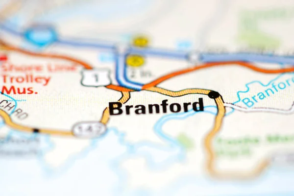Branford on a geographical map of USA