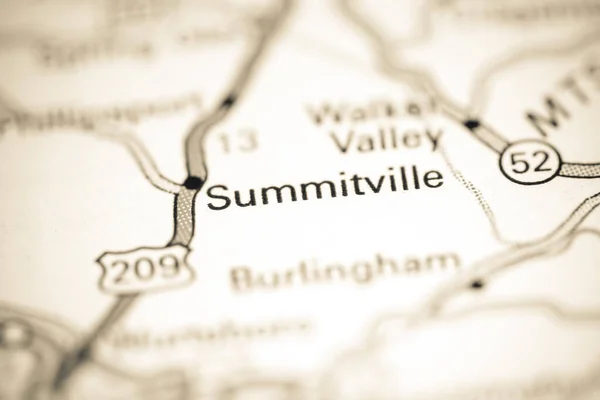 Summitville 地图上的美国 — 图库照片