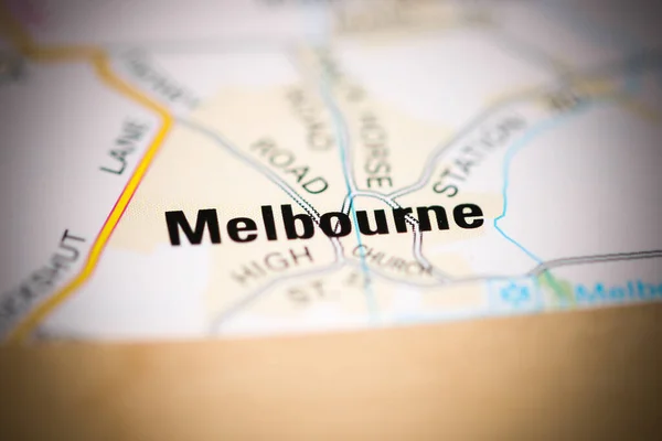 Melbourne Geographical Map — Stock Photo, Image