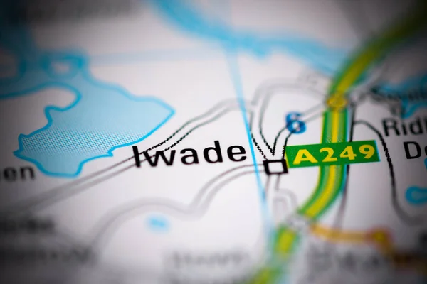 Iwade Reino Unido Sobre Mapa Geografia — Fotografia de Stock