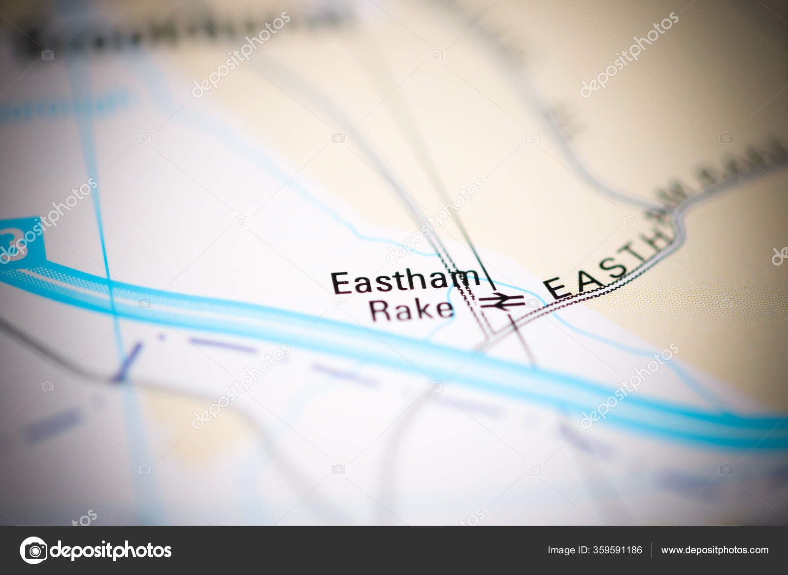 Eastham Rake Geographical Map Stock Photo by ©aliceinwonderland2020