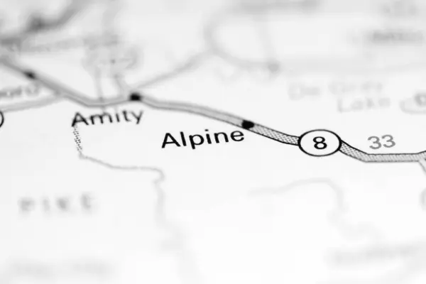 Alperna Det Arkansas Usa Geografisk Karta — Stockfoto