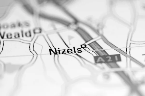 ニゼル 地理地図上のイギリス — ストック写真
