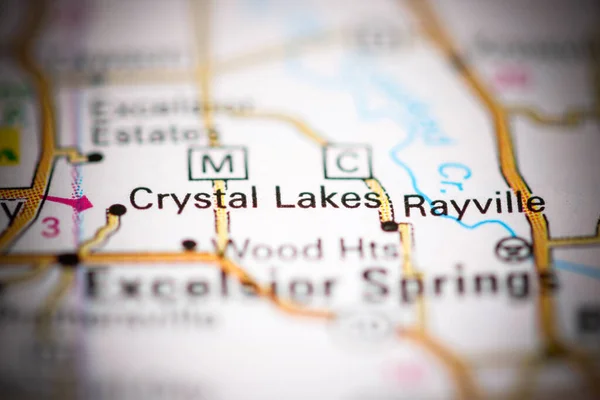 Kristal Göller Missouri Abd Coğrafya Haritasında — Stok fotoğraf