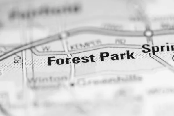 Forest Park on a map of the United States of America