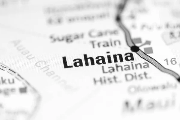 Lahaina. Hawaii. USA on a geography map
