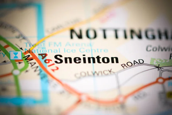 Sneinton Mapa Geográfico Reino Unido — Fotografia de Stock