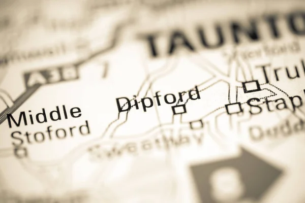 Dipford Birleşik Krallık Coğrafya Haritasında — Stok fotoğraf